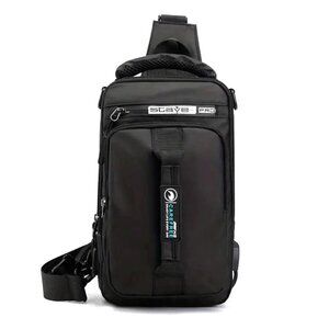 Sling Crossbody Backpack Shoulder Bag USB Charge Port Men's Waist Chest Bag Gift